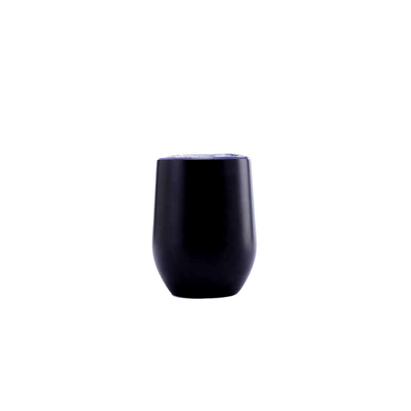 matt onyx Custom 350ml matt onyx Paint Finished Double Wall Vacuum Wine Tumbler - Without Rim