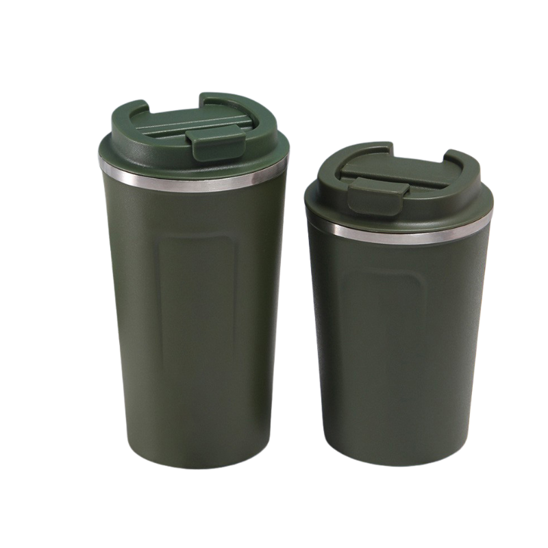 moss Luna Pomotional Stainless Steel Insulated Moss Green Coffee Cup – 380ml & 510ml