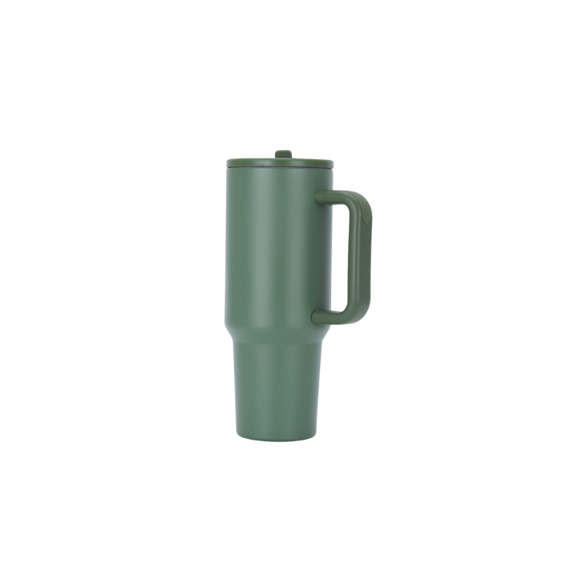 moss 1200ml moss Sunrise thermal travel mug – personalised stainless steel drinkware for staff gifts or travel promotions