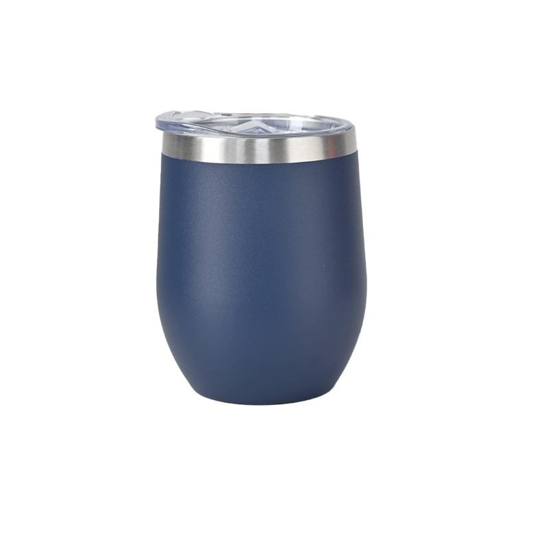 navy Personalised 350ml Matt Navy Double Wall Vacuum Insulated Wine Tumbler