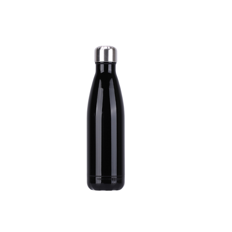 onyx Promotional 500ml Kola black Vacuum Bottle with logo printed