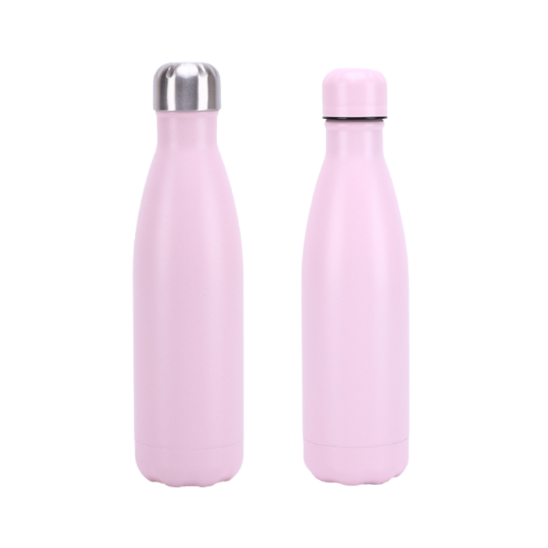 pink Custom 500ml Kola Pink Powder Coated Vacuum Bottle
