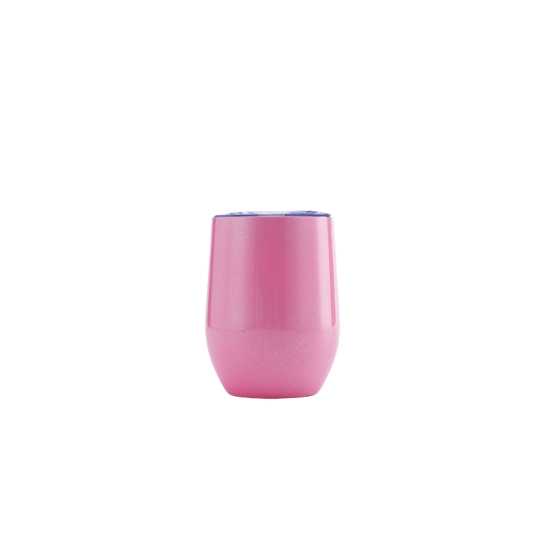 pink Custom 350ml Pink Rainbow Paint Finished Double Wall Vacuum Wine Tumbler