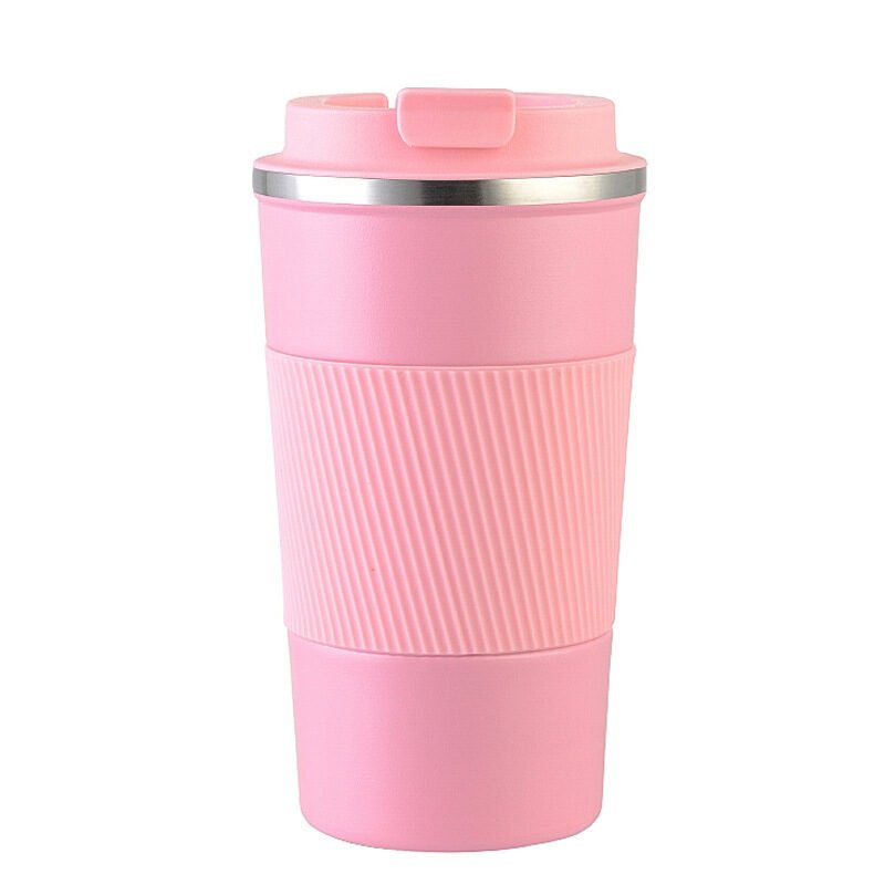 pink Promotional Stainless Steel Insulated Coffee Mug in pink colour – 380ml & 510ml
