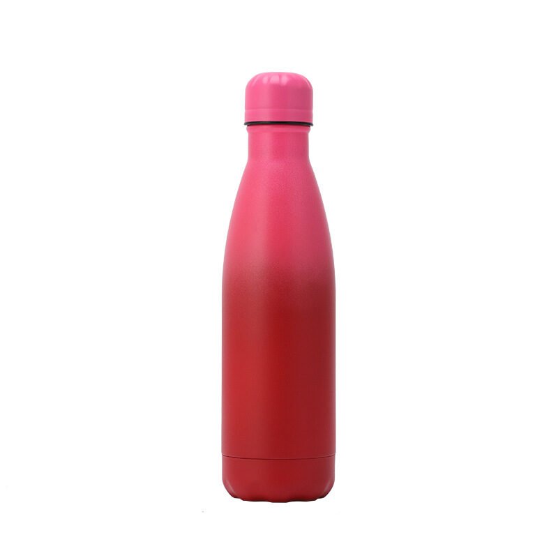 pink red Custom 500ml Kola Gradient Stainless Steel Drink Bottles