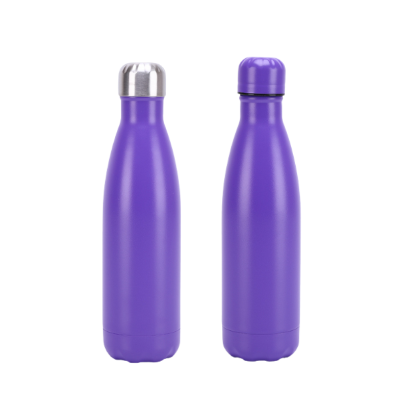 purple Custom 500ml Kola Purple Powder Coated Vacuum Bottle