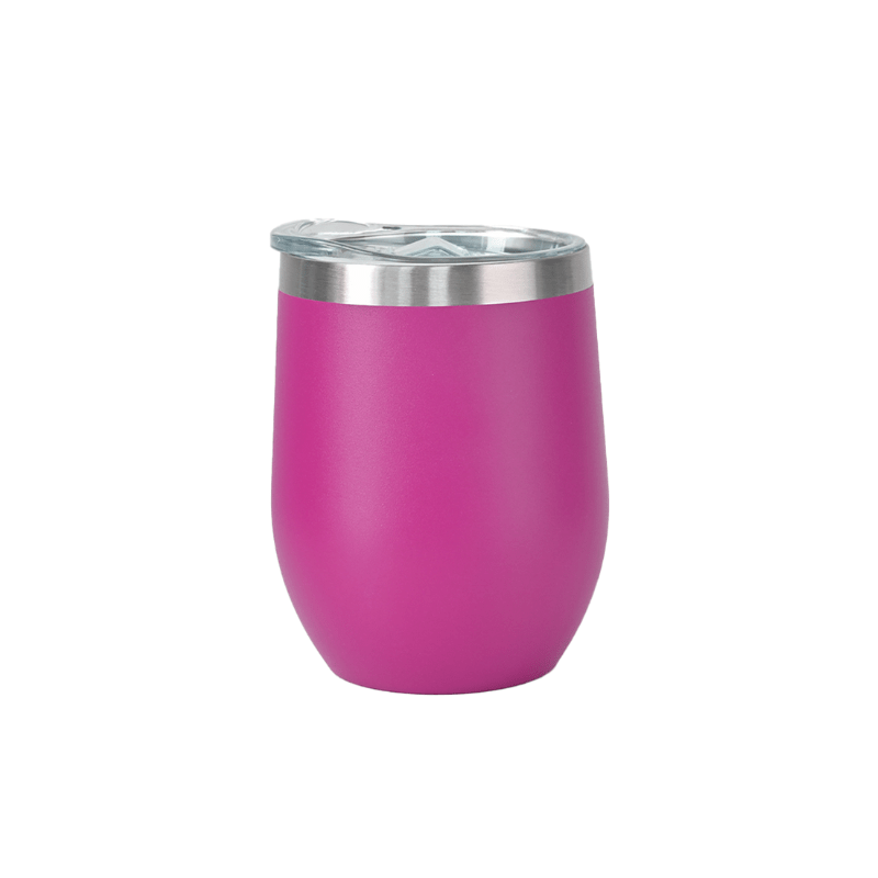 purple Personalised 350ml Matt Purple Double Wall Vacuum Insulated Wine Tumbler