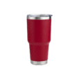 900ml red vacuum insulated contoured stainless steel tumbler – custom promotional drinkware for events or corporate gifting