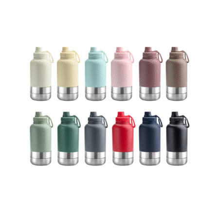 Custom 1000ml EcoPet Portable Water Bottle with Dual Bowls