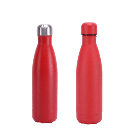 Custom 500ml Kola Red Powder Coated Vacuum Bottle