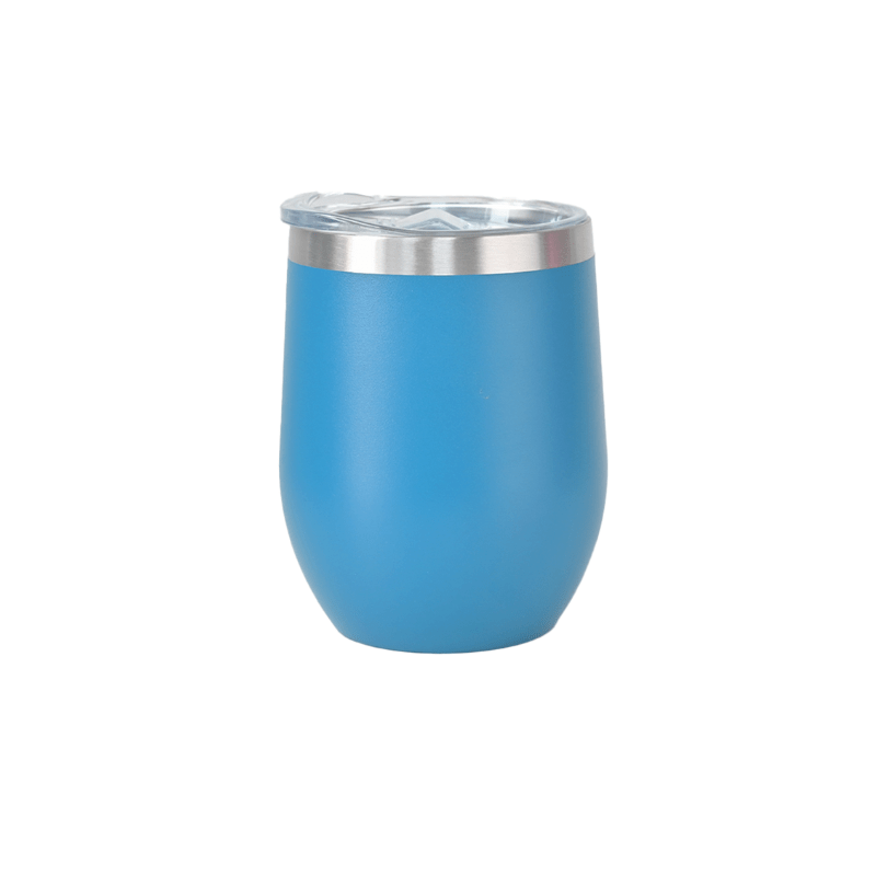 sky blue Personalised 350ml Matt Sky Blue Double Wall Vacuum Insulated Wine Tumbler
