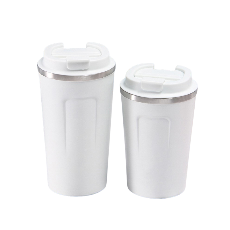 white Luna Pomotional Stainless Steel Insulated White Coffee Cup – 380ml & 510ml