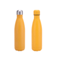 Custom 500ml Kola Yellow Powder Coated Vacuum Bottle