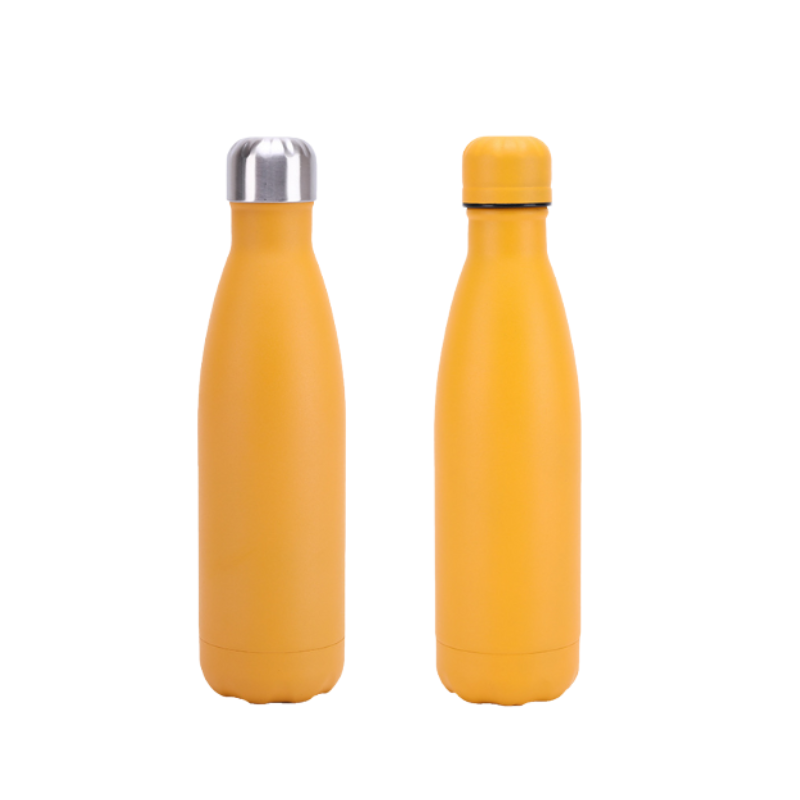 yellow Custom 500ml Kola Yellow Powder Coated Vacuum Bottle