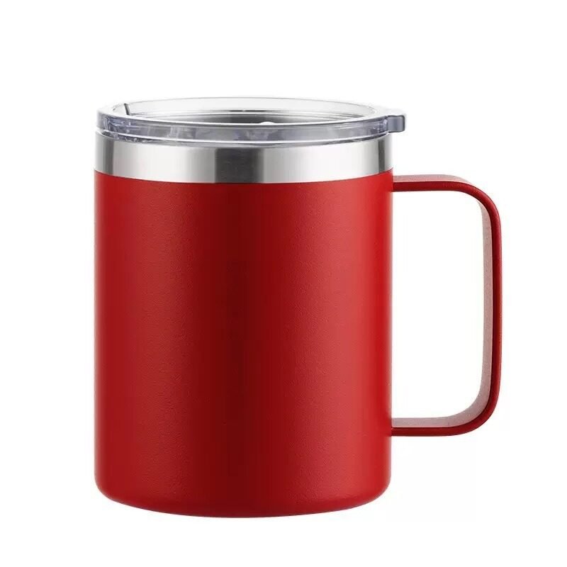 RED 360ml red stainless steel vacuum mug – vibrant custom mug for fun promotional campaigns or personal use