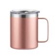 360ml rose gold stainless steel vacuum mug – stylish promotional mug, perfect for branding or event giveaways