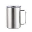 480ml brushed stainless steel vacuum mug with polished finish – personalised corporate gift or camping promo mug
