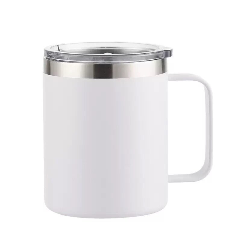 WHITE 360ml white stainless steel vacuum mug – custom promotional drinkware for office or gifting