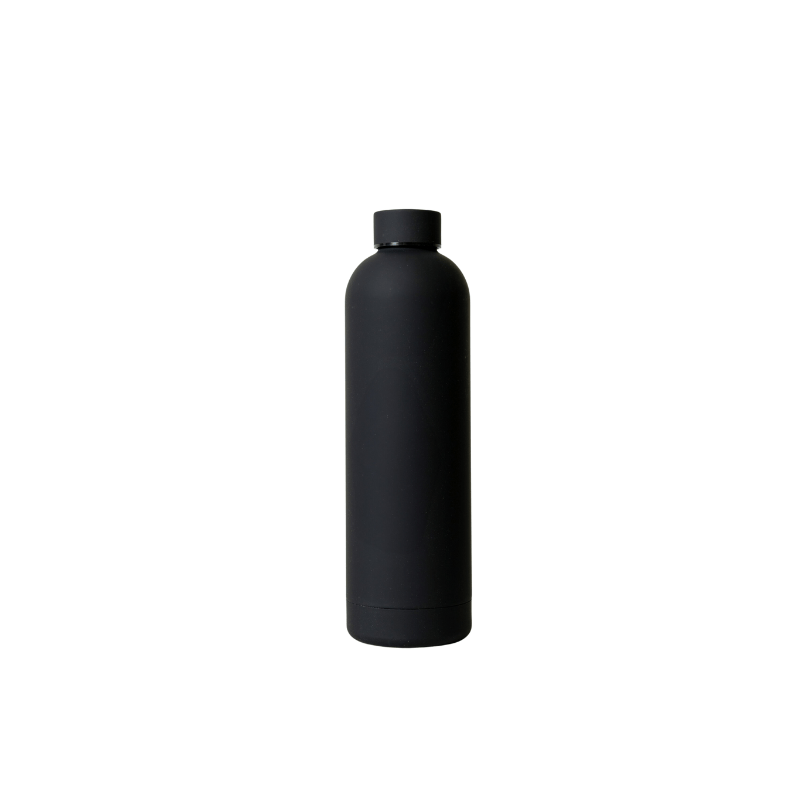 black (3) Promotional 750ml Allegra Vacuum Inslated Black Bottle