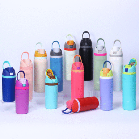 560ml Leafsip Stainless Steel Vacuum Insulated Water Bottle in Powder Coated Oxford Blue