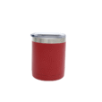 300ml matte red insulated mug with dual stainless steel bands – reusable travel coffee mug