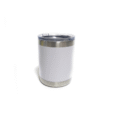 300ml white stainless steel vacuum mug with stainless steel rims – perfect for outdoor use